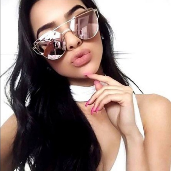 LAST 1🔥Cat Eye Mirrored Aviator Sunglasses - Picture 3 of 8